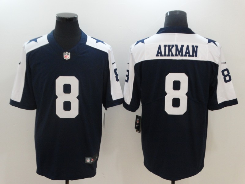 Men's Dallas Cowboys Troy Aikman #8 Navy Jersey